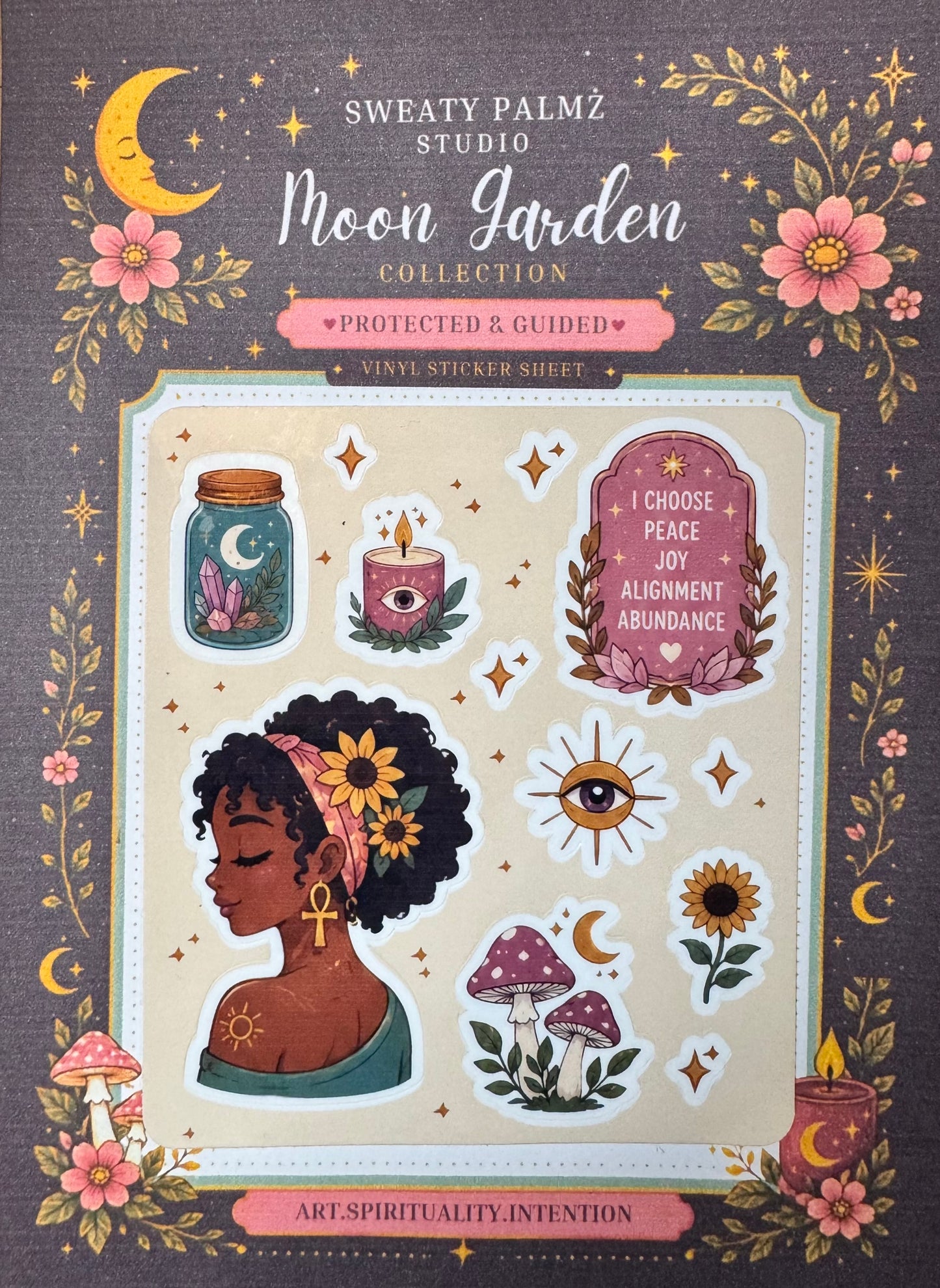 "Moon Garden" Collection Mini Sticker Sheets